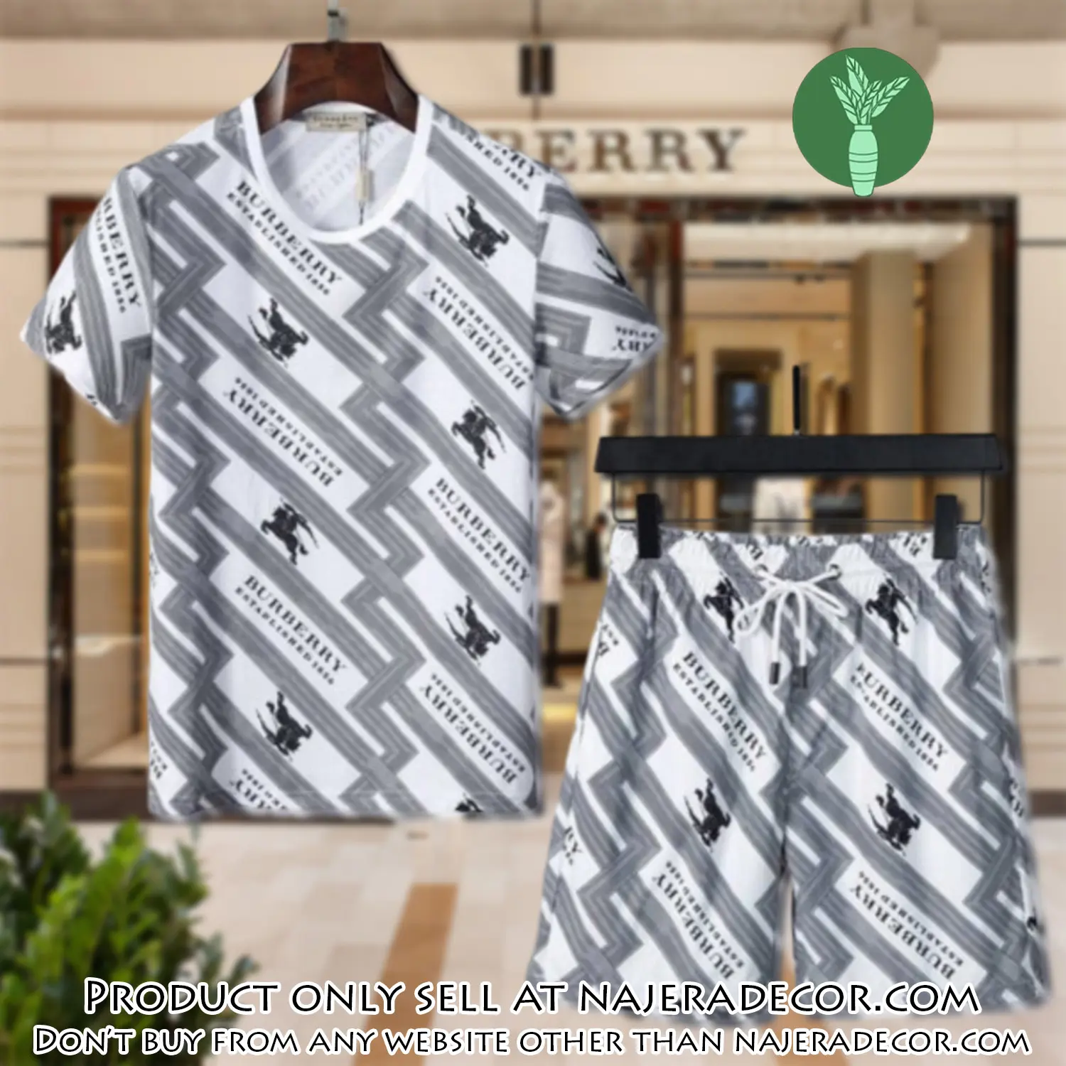 Burberry combo unisex tshirt & short limited luxury outfit cts1037 njr3003462